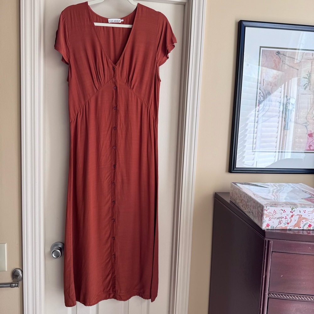 Anthropologie Lacausa Melody Dress Midi size Small - Picture 2 of 6